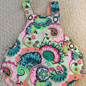 Left Bank Babies, reversible Print baby romper